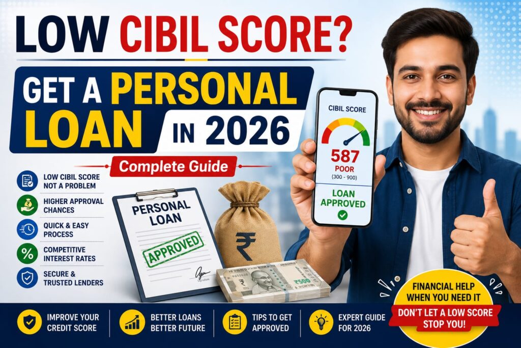 How to get a personal loan with a low CIBIL score in India 2026 guide