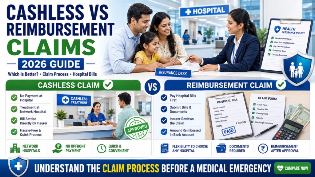 Cashless vs reimbursement claim